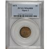 Image 1 : 1873 1C Open 3 MS64 Red and Brown PCGS. PCGS Popul