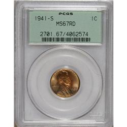 1941-S 1C MS67 Red PCGS. PCGS Population (181/0).