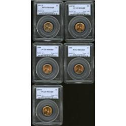 1942-S 1C MS66RD PCGS; 1950 MS66RD PCGS; 1955-S MS66RD
