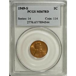 1949-S 1C MS67 Red PCGS. PCGS Population (111/0).