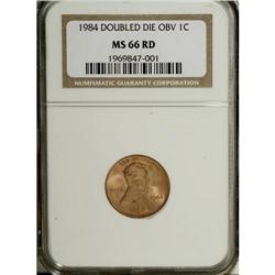 1984 1C Doubled Die Obverse MS66 Red NGC. NGC Cens