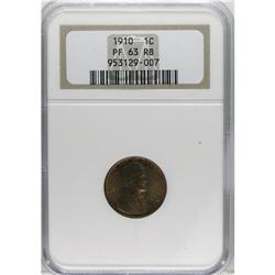 1910 1C PR63 Red and Brown NGC. NGC Census: (22/20