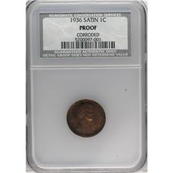 1936 1C Type One--Satin Finish PR60 Red NCS. NGC Censu