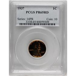 1937 1C PR65 Red PCGS. PCGS Population (350/167).
