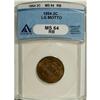 Image 3 : 1864 2C Large Motto MS64 Red and Brown ANACS. NGC