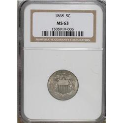 1868 5C MS63 NGC. NGC Census: (164/712). PCGS Popu