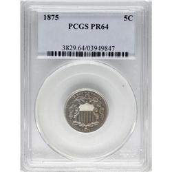 1875 5C PR64 PCGS. PCGS Population (114/65). NGC C