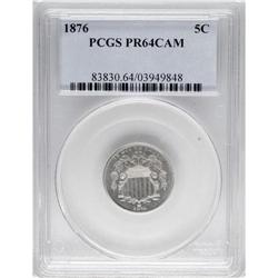1876 5C PR64 Cameo PCGS. PCGS Population (16/47).