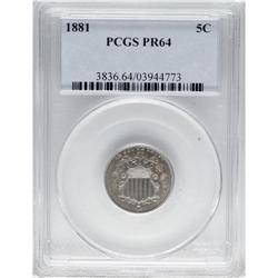 1881 5C PR64 PCGS. PCGS Population (231/429). NGC