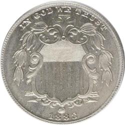 1883 5C PR65 PCGS. PCGS Population (384/202). NGC Cens