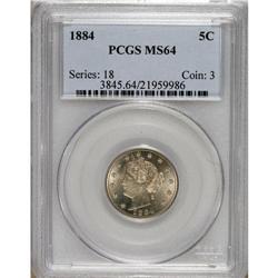 1884 5C MS64 PCGS. PCGS Population (121/61). NGC C