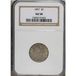 1897 5C AU58 NGC. NGC Census: (18/600). PCGS Popul