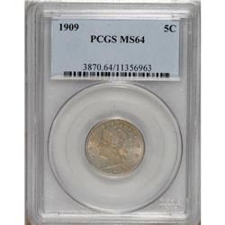 1909 5C MS64 PCGS. PCGS Population (150/76). NGC C