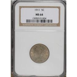 1911 5C MS64 NGC. NGC Census: (746/348). PCGS Popu