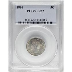 1886 5C PR62 PCGS. PCGS Population (30/768). NGC C