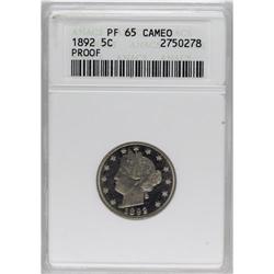 1892 5C PR65 ANACS. NGC Census: (208/100). PCGS Popula