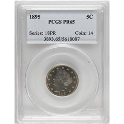 1895 5C PR65 PCGS. PCGS Population (86/15). NGC Ce