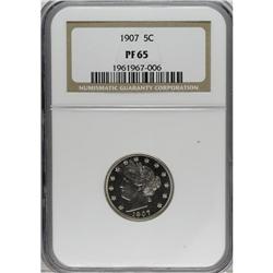 1907 5C PR65 NGC. NGC Census: (160/140). PCGS Popu