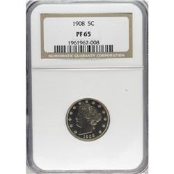 1908 5C PR65 NGC. NGC Census: (198/154). PCGS Popu