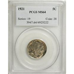 1921 5C MS64 PCGS. PCGS Population (285/376). NGC
