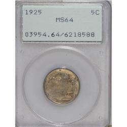 1925 5C MS64 PCGS. PCGS Population (502/526). NGC