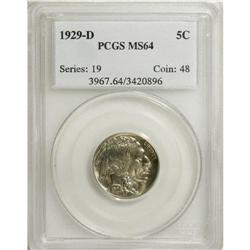 1929-D 5C MS64 PCGS. PCGS Population (445/166). NG