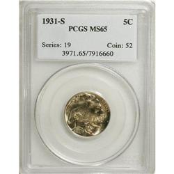 1931-S 5C MS65 PCGS. PCGS Population (1216/323). N