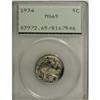 Image 1 : 1934 5C MS65 PCGS. PCGS Population (440/160). NGC