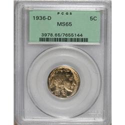 1936-D 5C MS65 PCGS. PCGS Population (1392/683). N
