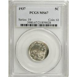 1937 5C MS67 PCGS. PCGS Population (246/4). NGC Ce