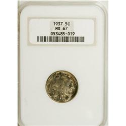 1937 5C MS67 NGC. NGC Census: (632/8). PCGS Popula