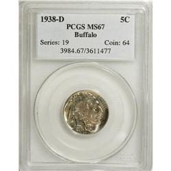 1938-D 5C MS67 PCGS. PCGS Population (1207/8). NGC