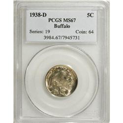 1938-D 5C MS67 PCGS. PCGS Population (1207/8). NGC
