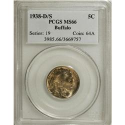 1938-D/S 5C MS66 PCGS. PCGS Population (1155/139).