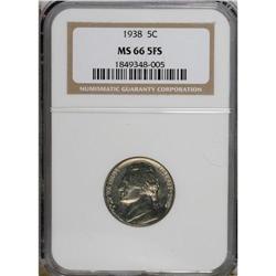 1938 5C MS66 Full Steps NGC. NGC Census: (20/6). P