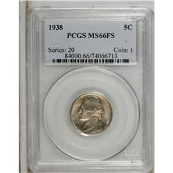 1938 5C MS66 Full Steps PCGS. Ex:Omaha Bank Hoard.