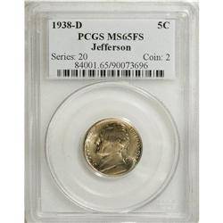 1938-D 5C MS65FS PCGS; 1951 MS64FS PCGS and a 1951-D M