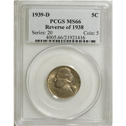 1939-D 5C Reverse of 1938 MS66 PCGS. PCGS Populati