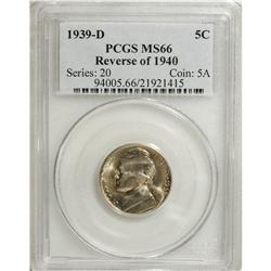 1939-D 5C Reverse of 1940 MS66 PCGS and a 1939-S Rever