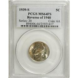 1939-S 5C Reverse of 1940 MS64 Full Steps PCGS. PC