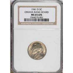 1941-D 5C MS65 Full Steps NGC. Ex:Omaha Bank Hoard