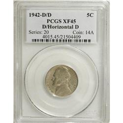 1942-D 5C D Over Horizontal D XF45 PCGS. PCGS Popu