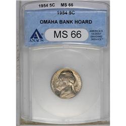 1954 5C MS66 ANACS. Ex:Omaha Bank Hoard. NGC Censu