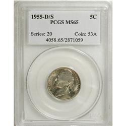 1955-D/S 5C MS65 PCGS. PCGS Population (48/2). NGC