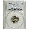 Image 1 : 1969-D 5C MS66 PCGS. PCGS Population (24/0). NGC C