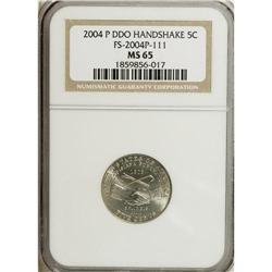 2004-P 5C Peace Medal MS65 NGC. NGC Census: (16/323).