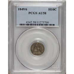 1849/6 H10C AU58 PCGS. PCGS Population (5/19). NGC