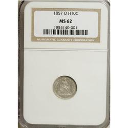1857-O H10C MS62 NGC. NGC Census: (34/176). PCGS P