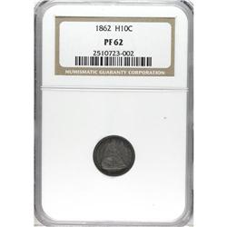 1862 H10C PR62 NGC. NGC Census: (14/260). PCGS Pop