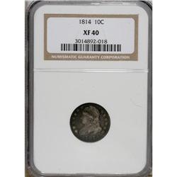 1814 10C Large Date XF40 NGC. NGC Census: (4/262).